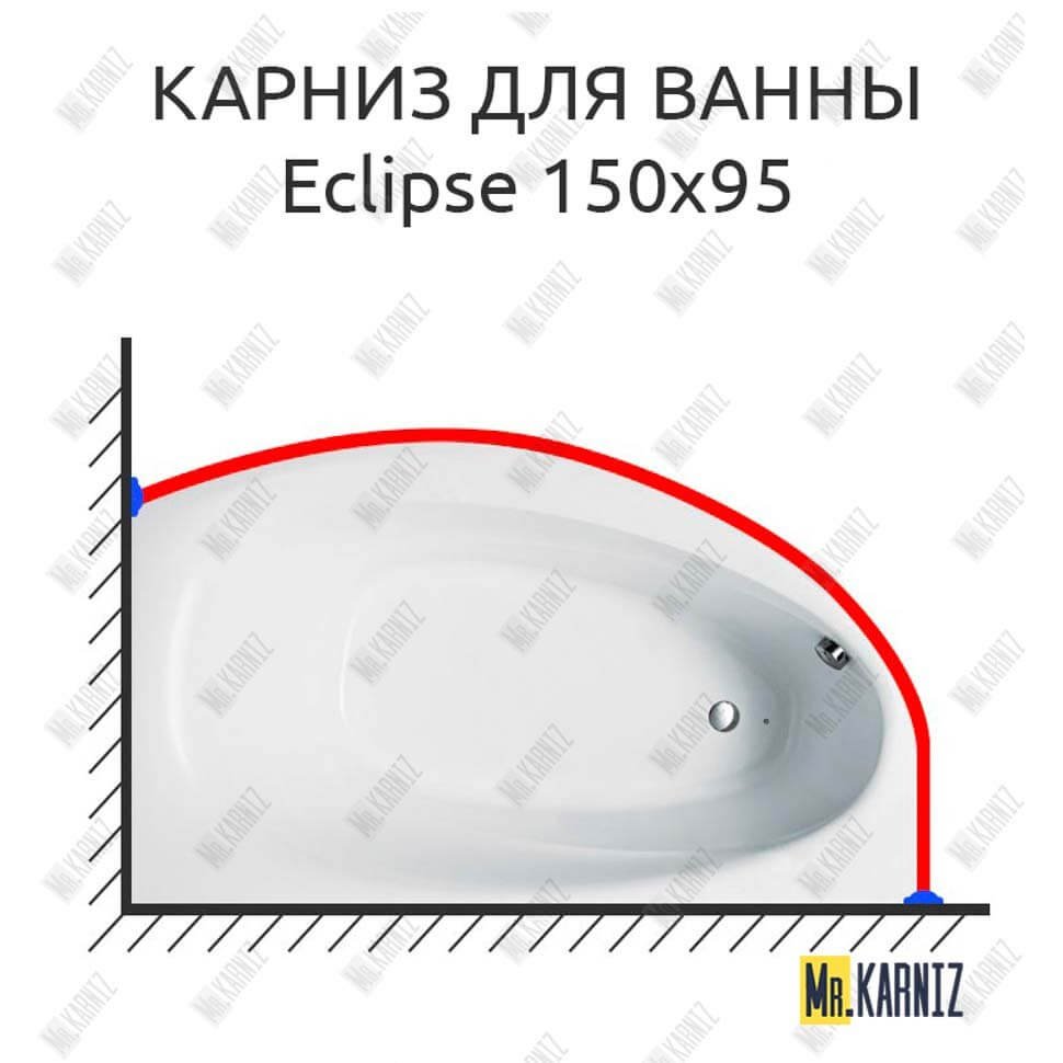 Карниз для ванны Balteco Eclipse 150х95 Усиленный 20 мм MrKARNIZ Карниз для ванны Balteco Eclipse 150х95 Усиленный 20 мм MrKARNIZ