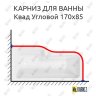 Карниз для ванны Sensea Квад Угловой 170х85 Усиленный 20 мм MrKARNIZ фото 1