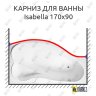 Карниз для ванны Relisan Isabella Передний борт 170х90 Усиленный 20 мм MrKARNIZ фото 1