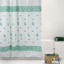 Штора для ванной Athena зеленая