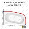 Карниз для ванны Cersanit Ariza 160х90 Усиленный 20 мм MrKARNIZ фото 1